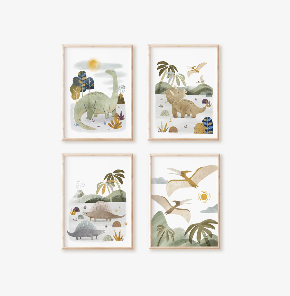 Framed Dinosaur Prints